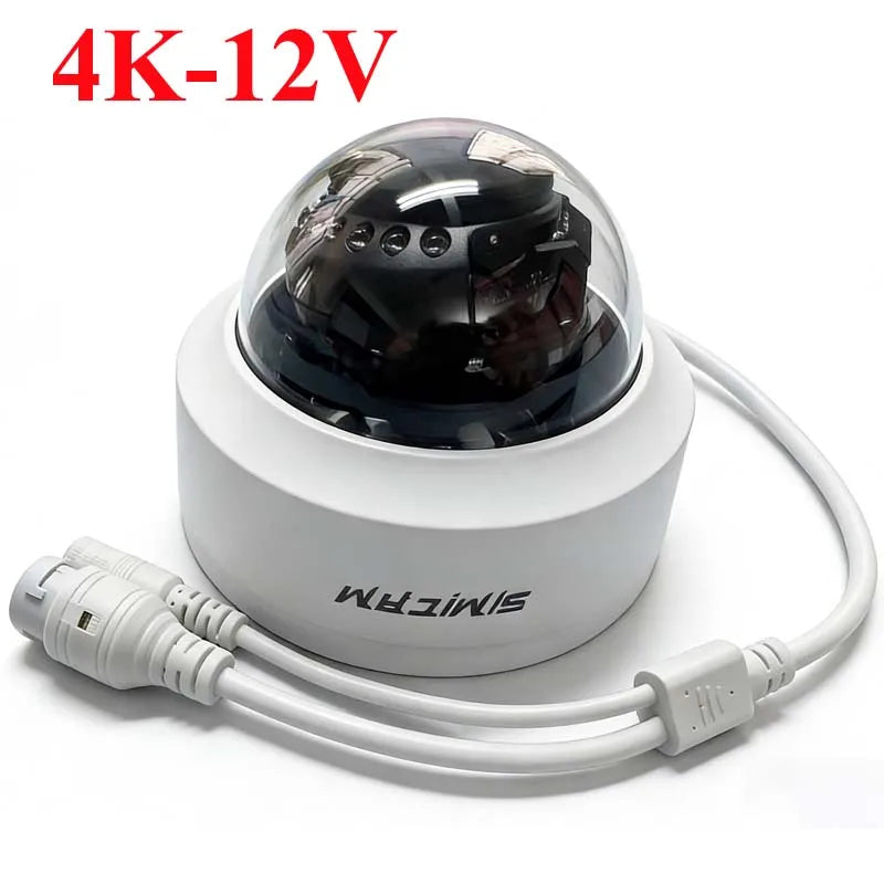 4K Video Surveillance Camera POE Doms Dome IP Onvif Audio 48V POE/DC 12V 4MP/5MP/8MP Night Vision CCTV Security Camera For NVR