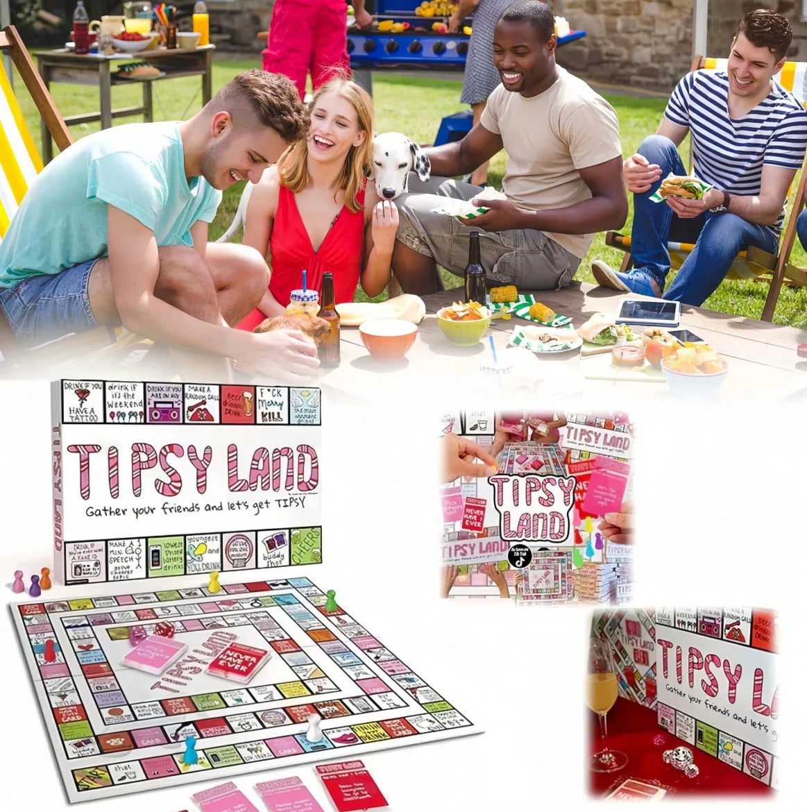 Adult Drinking Game Set - Perfect for Parties & Holiday Season Eve Gatherings, Interactive Fun Board Games