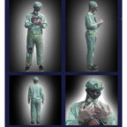 Kids & Adults Zombie Cosplay Costume, Scary Horror Bloody Skeleton  Outfit with Mask Gloves, Halloween Carnival Fancy Dress
