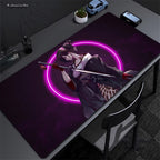 Anime Girl Purple Cute Mouse Pad XXL Laptop Gamer Cabinet Keyboard Rug Computer Kawaii Desk Mat Non-slip Large Mousepad 90x40cm