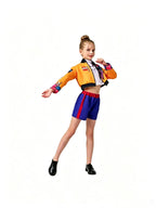 2026Spring Summer Girl Cosplay Singer Fashion Clothes Stage Performance 3PCS Set Children Show Halloween Carnival Party Costume