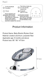 Baby Electric Rocking Chair Cradles Coax Baby  Luxury Electric Swing Shaker Recliner Comfort Chair  0-3 Years Old Baby Bed
