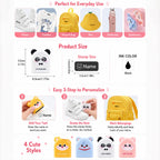 Personalized Cute Name Stamp Waterproof Clothing Label for Kids Self Ink Stamp for Kindergarten School Bags Custom Stamp