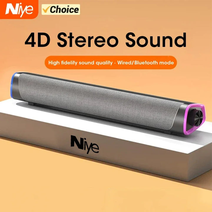 4D Bluetooth Speaker Bar Stereo Sound Subwoofer For Desktop PC