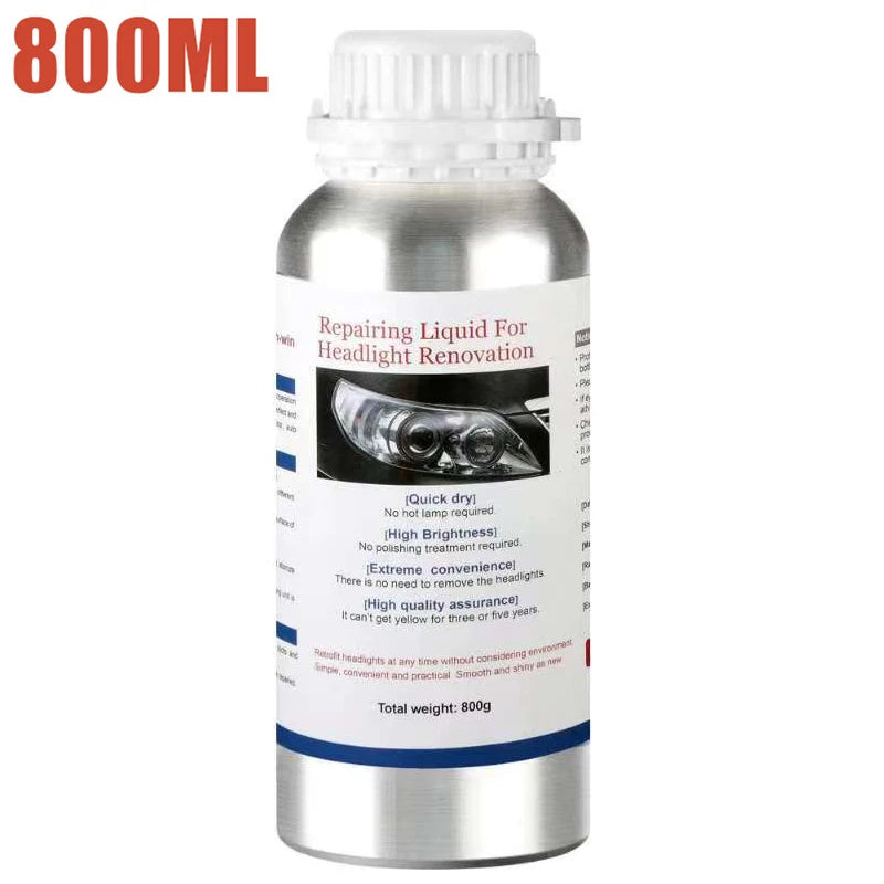 Premium Car Headlight Restoration Liquid Polymer Polish 800ML