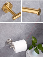 Adhesive Toilet Roll Paper Holder Organizer Wall Mount Storage Stand Kitchen Bathroom No Drill Tissue Towel Dispenser Stainless