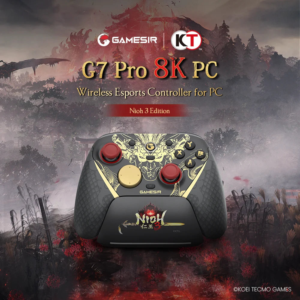 GameSir G7 Pro 8K Nioh 3 Edition Wireless Switch Gaming Controller with Charging Station, TMR Gen-2 Joystick, Hall Effect, Gyro