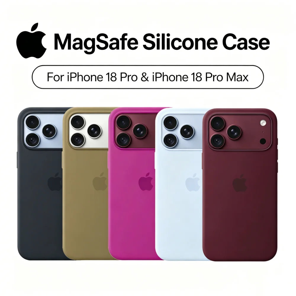 Newest for iPhone 18 Pro 18 Pro Max 17 Pro 17 Pro Max MagSafe Liquid Silicone Phone Case Wireless Charge Magenta Burgundy Cover