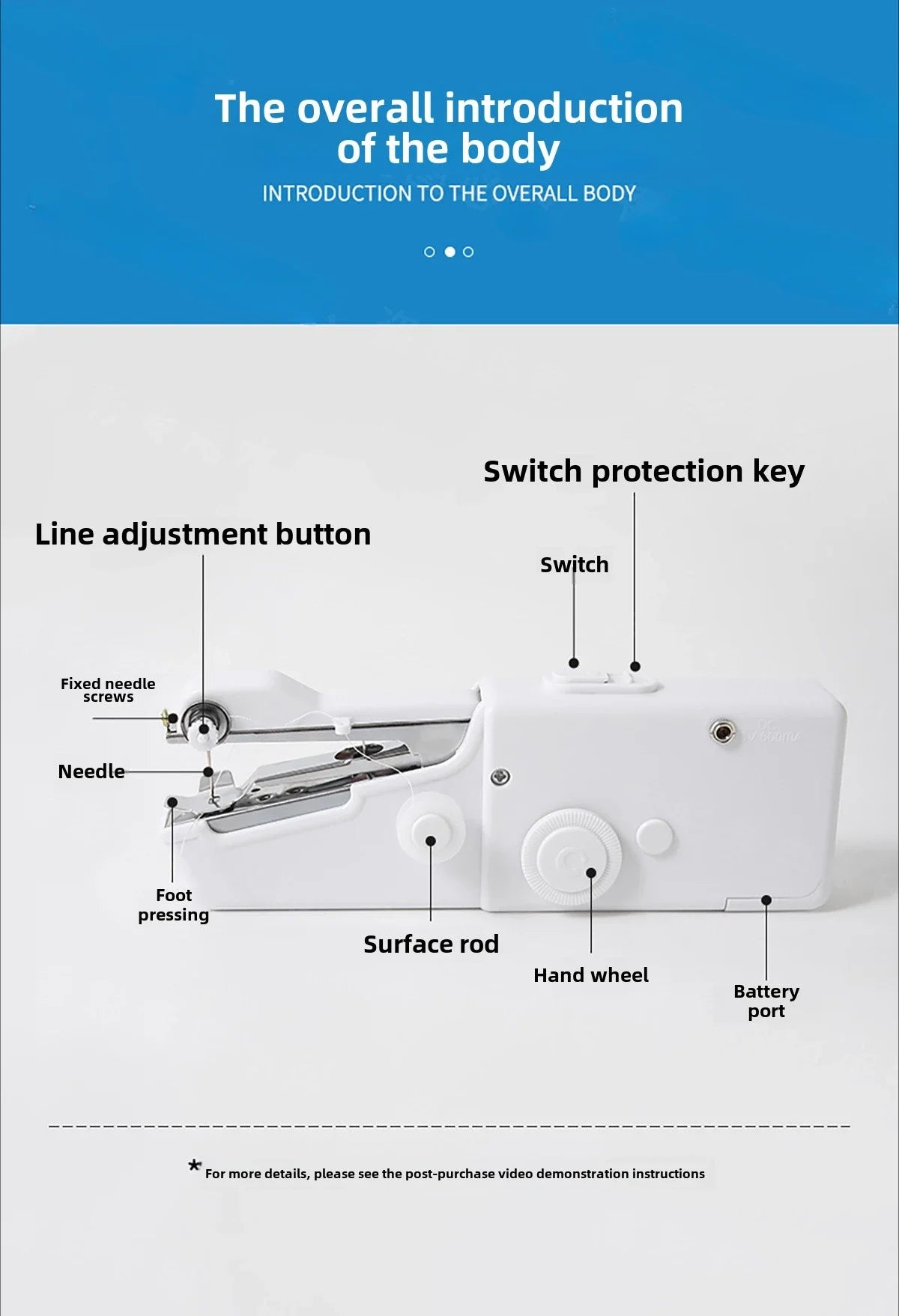 Handheld Rope-free Electric & Manual Sewing Machine Quick Build DIY Apparel Supplies for Arts Crafts Home Garden Embroidery