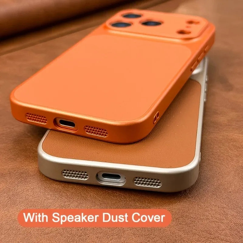 Luxurious New Orange Retro Phone Case For iPhone 18 17Air 16 15 14 17Pro 17Promax Soft-sided Hard Case