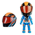 1:12 Scale Motorcycle Rider Model with Articulated Joints High-Detail Alloy and Plastic Diecast Collectible Figure for Display