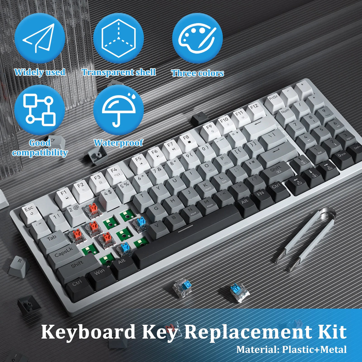 150PCS Switch for Keyboard 3Pin Dustproof Linear Tactile Clicky Silent Switches for MX Mechanical Keyboards Gaming Switch DIY