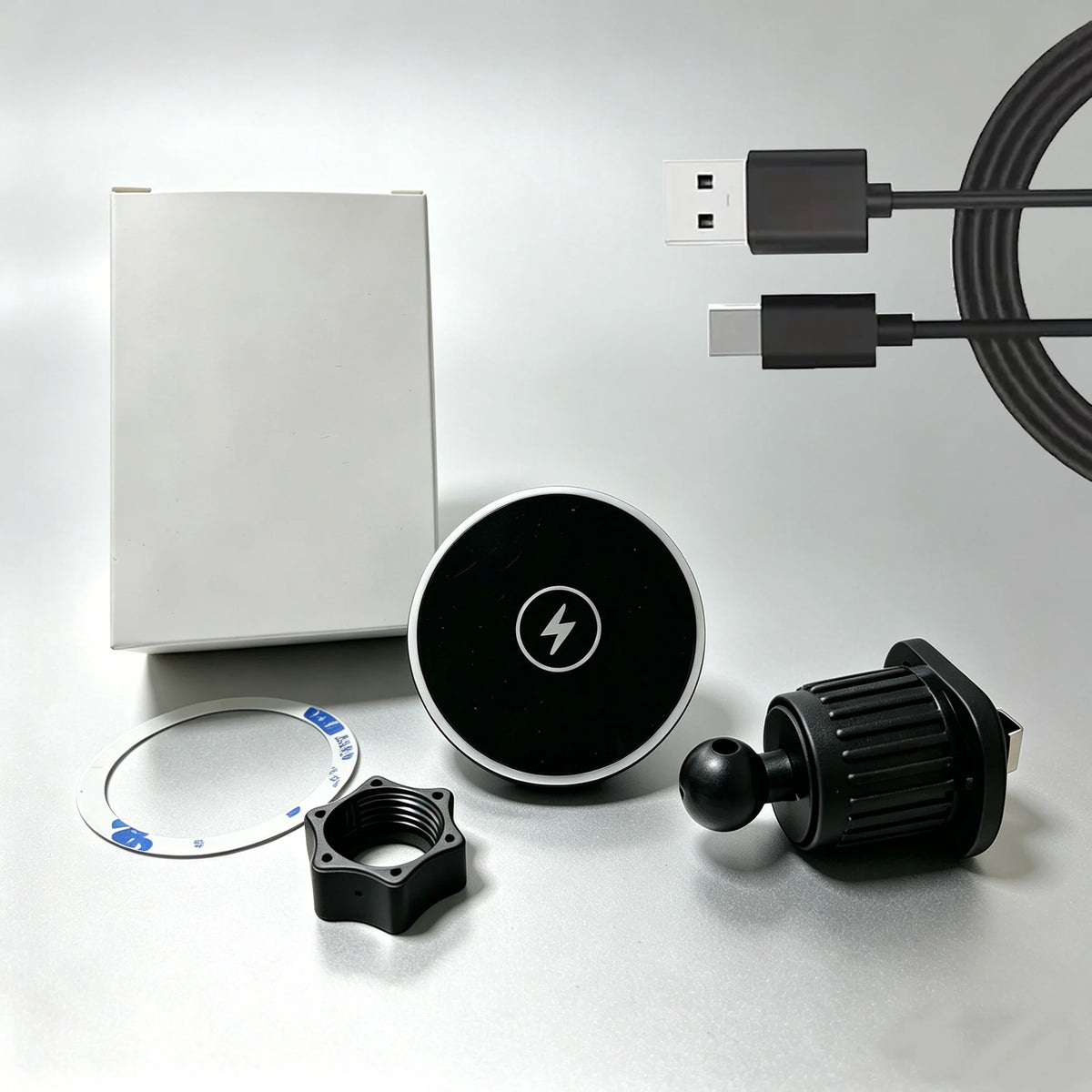 30W Fast Charging Magnetic Car Wireless Charger, LED Light Phone Mount Holder for iPhone 12, 13, 14, 15，16，17， Pro Max