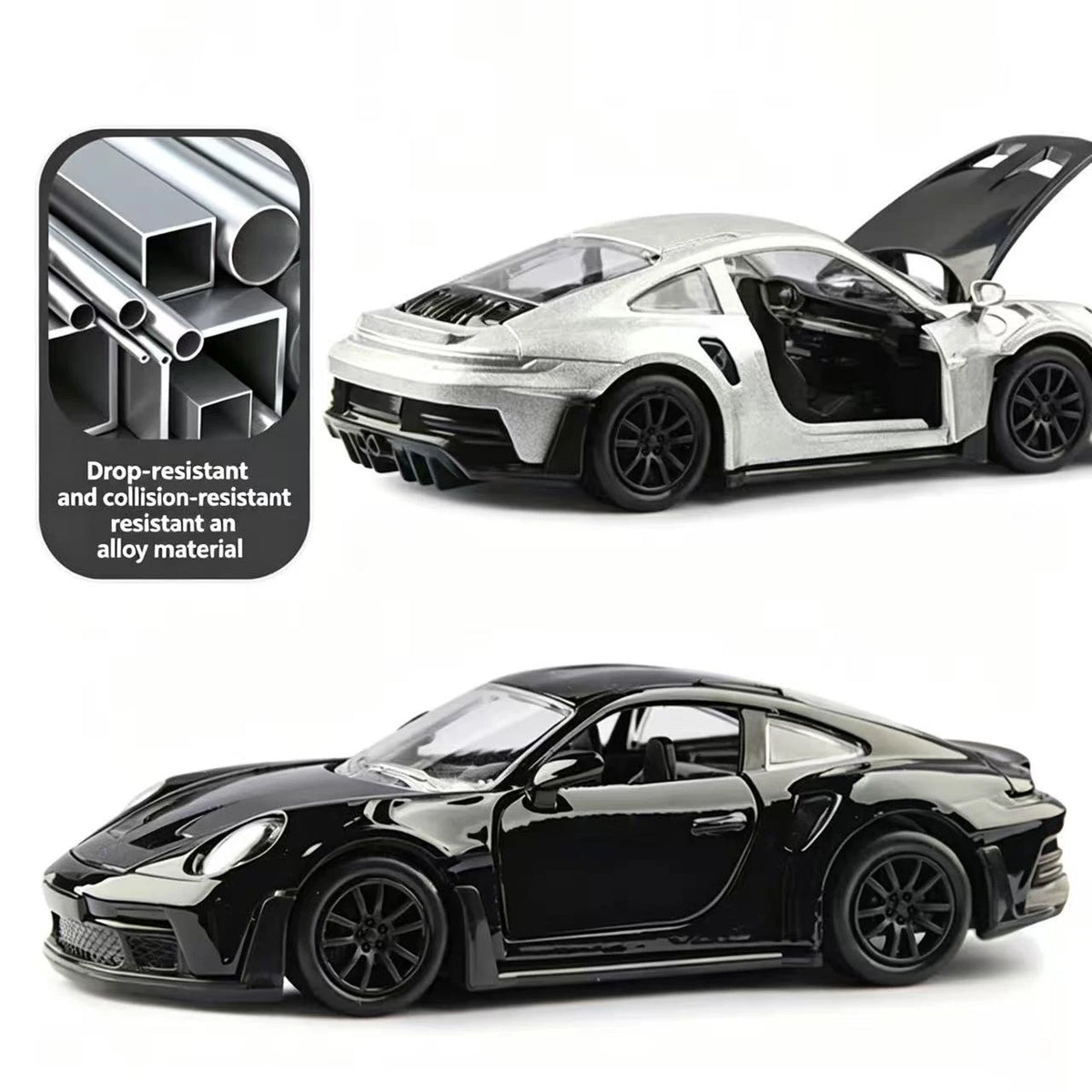 Scale Cast Simulation Alloy Toy Car Door Can Be Opened Pullback Drive Collectible Model Vehicle Toy for Kids
