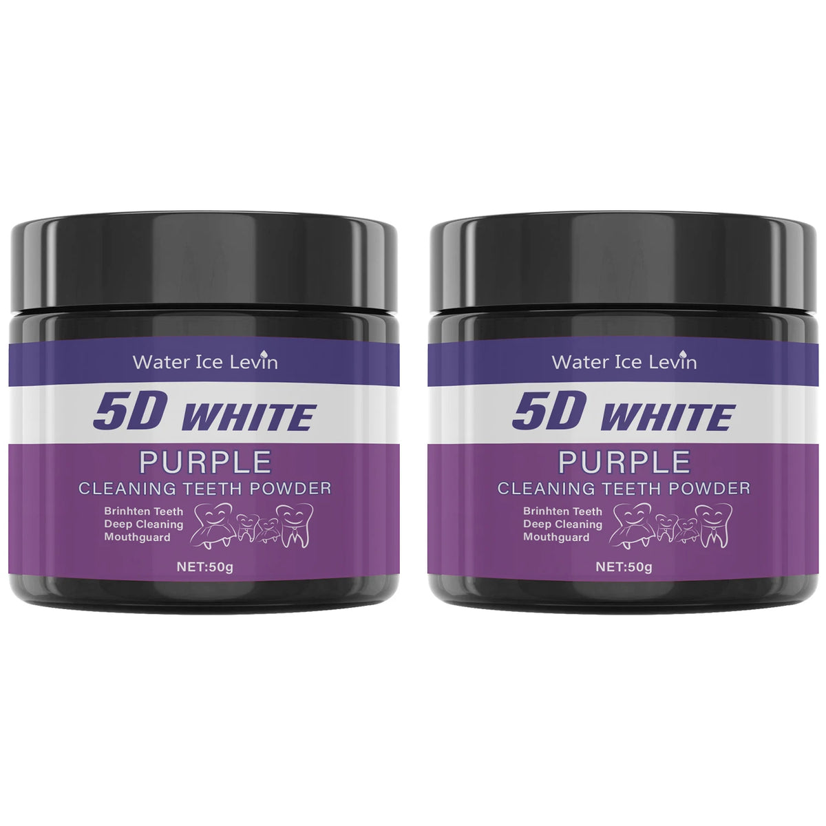 Purple Tooth Cleaning Powder - Sulfate-Free, Deep Cleaning and Polishing, Whitens Teeth in 5 Days, Portable for Daily Use and Travel