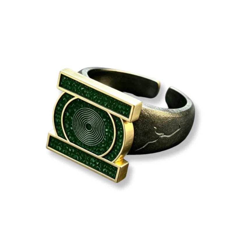 Hot Green Lantern Ring Anime Peripheral John Stewart Ring Adjustable Open Band Cosplay Green Lantern Corps Ring Toy Fans Gift