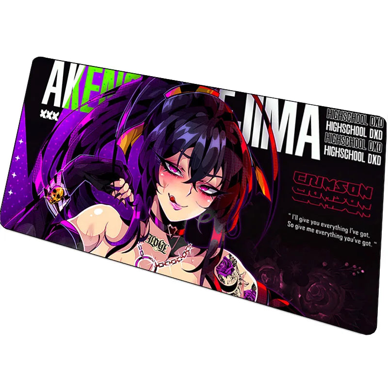 Computer Desk Mat Anime Girl Leather Mouse Pad Kawaii Office Extended Mousepad Gaming Accessories Non-slip HD Printing Carpet