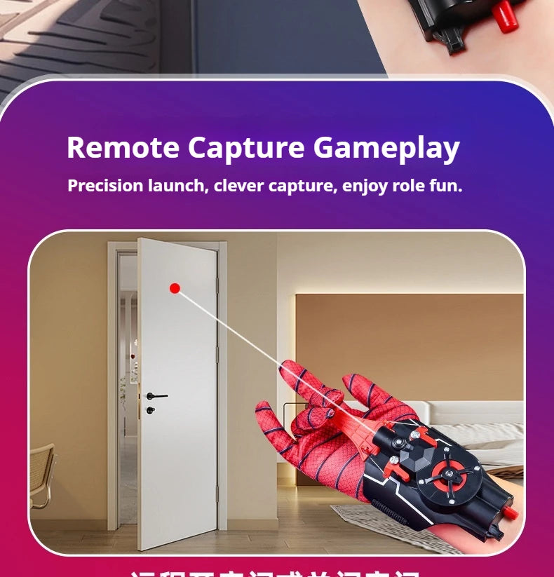 New Spider Cobweb Launcher Toys Silk Web Shooters Cosplay Model Manga Wrist Webshooter Gloves Accessories Props Gift for Fans