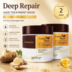 Amococo 2pcs Hair Mask 200g Each Protein Collagen Hair Mask for Dry Hair Deep Conditioning Moisturizing Hair Treatment Mask Nourishing Hair Care Mask for Women Salon Hair Care