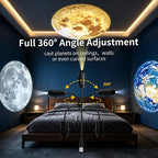 USB Starry Sky Projector Lamp 360° Rotatable Flexible Hose Planet Galaxy Projection Light with 17/12 Pcs Film Slides Bedroom