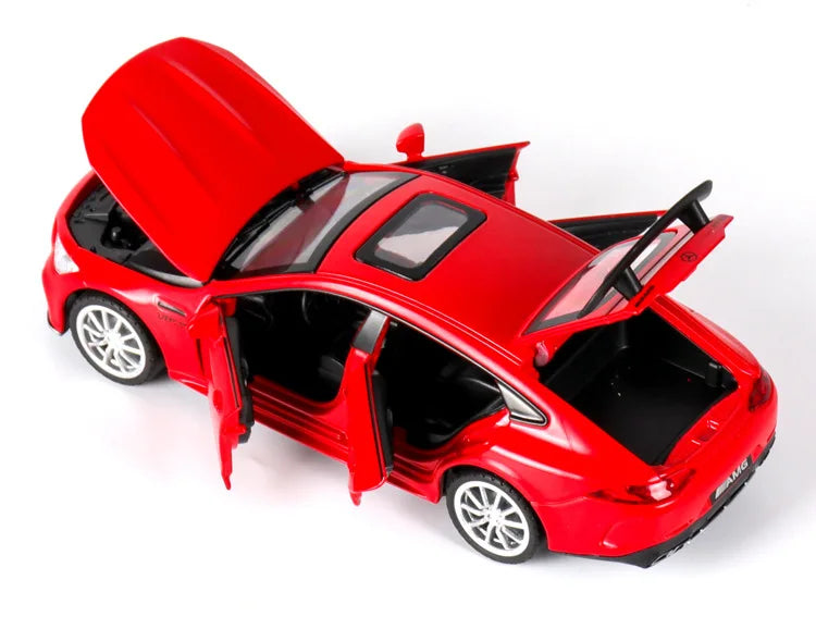 1:32 Mercedes Benz AMG GT63  Sports Car Alloy Diecast Car Model Sound Light Pull Back Toys Ornaments Gift For Children Collect