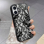 For iPhone 18 17 16 15 14 13 12 11 Pro Max Plus Case Exquisite Lace Pattern Silicone Cover For iPhone Air 16E XS X XR Soft Funda