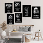 Motivational print, believe in yourself, never be afraid, awaken the beast within, animal motivational poster office decoration