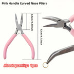 4/3/1pcs Iron Jewelry Pliers Tool Kit Includes Needle Round Wire Cutter And Curved Nose Pliers For Jewelry Beading Repair