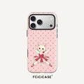 Fcicicase Polka Dot Pattern Case For Iphone 18 17 16 Pro Max 15 14 13 12 Plus 11 For Magsafe Wireless Charge PC +TPU Covers Capa