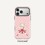 Fcicicase Polka Dot Pattern Case For Iphone 18 17 16 Pro Max 15 14 13 12 Plus 11 For Magsafe Wireless Charge PC +TPU Covers Capa