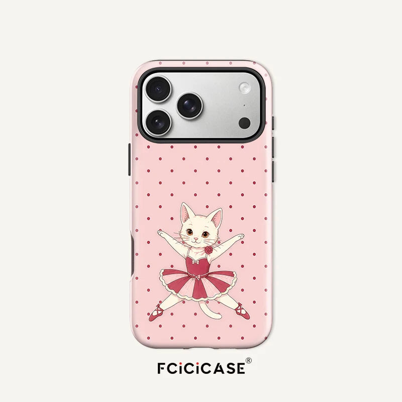 Fcicicase Polka Dot Pattern Case For Iphone 18 17 16 Pro Max 15 14 13 12 Plus 11 For Magsafe Wireless Charge PC +TPU Covers Capa
