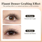 NAGARAKU Flat Ellipse Eyelash Split Tips Matte Gray Black Color Super Soft Gentle Natural Eyelash Extension Flat Shape Lashes