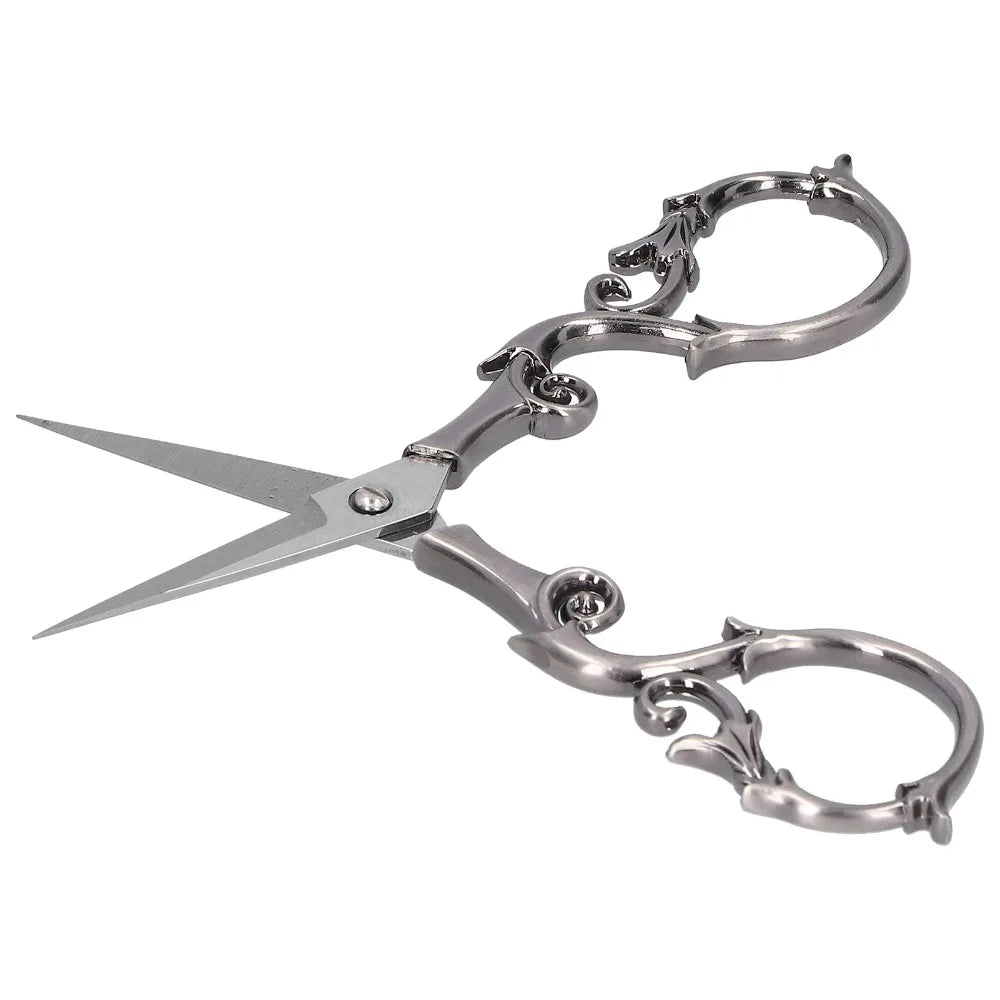 Portable Stainless Steel Retro Scissors Gourd Shape 4.3 Inch Embroidery Scissors Sewing Scissors Needlework Art