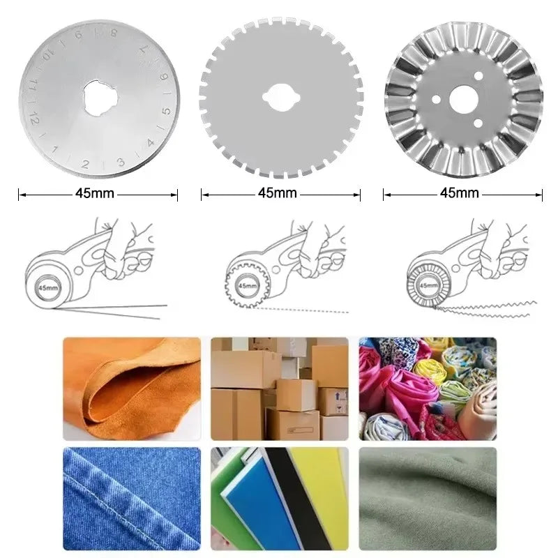 Sewing Rotary Cutter Kit 45mm Rotary Cutter  Cutting Mat Patchwork Ruler Precision Knife for Sewing Quilting Crafts