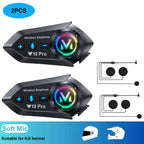 Y20 Pro Motorcycle Helmet Headset Bluetooth 500M Intercom FM Radio Hands-free Call Waterproof Mixing Music Sharing Interphone