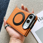 360° Rotating Bracket Magnetic Case For iPhone Duo For Magsafe PU Leather Shockproof Cover Funda