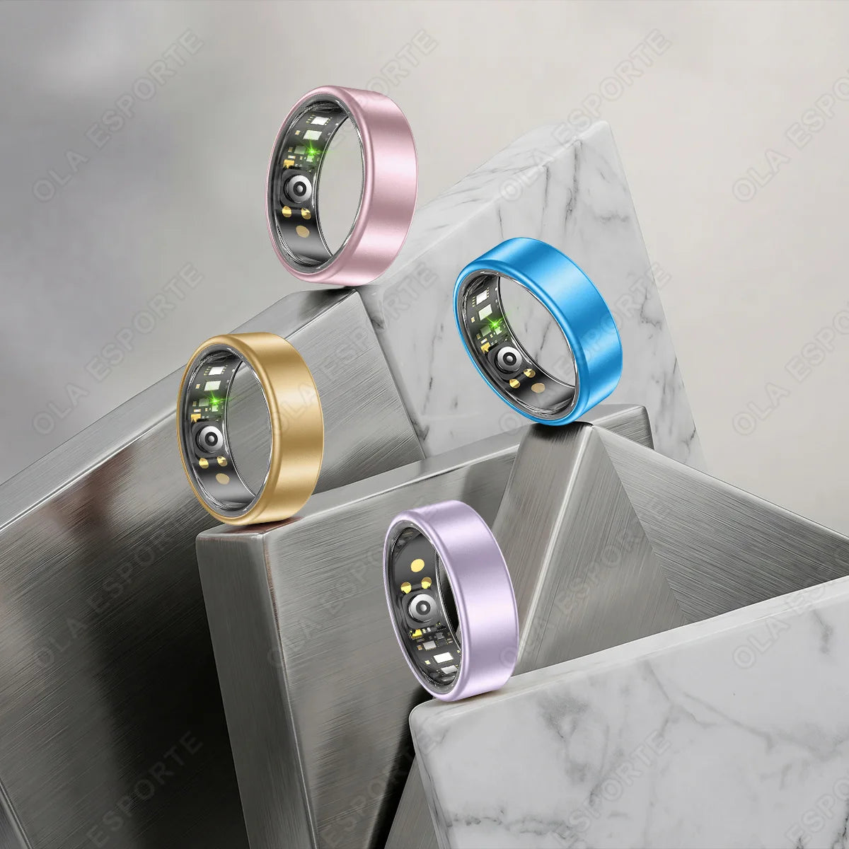 R10 Smart Ring with Charging Case Multi-color Ring Men Women Health Sleep Heart Rate Monitoring IP68 Waterproof Multi-sport Mode
