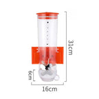 Kitchen Storage Food Organizer Wall Mounted Dry Food Cereal Dispenser Snack Grain Plastic Storage Container Box Rack for Home