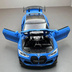 1/32 Scale M4 Alloy Car Models Metal Diecast Toys Vehicle with Simulation Sound and Light Sport Car Toys for Kids Birthday Gifts