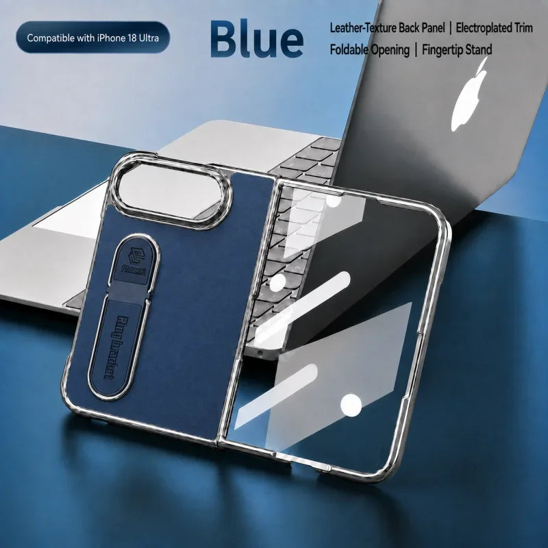 Korean Style Finger Bracket Shockproof Hard Back Phone Case for iPhone Duo 5G