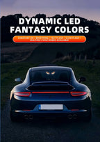 Cool DEMON EYE Ambient Light Solar Powered Breathing Neon Light Car Decoration Rear Windshield Atmosphere Lights Car Accessories