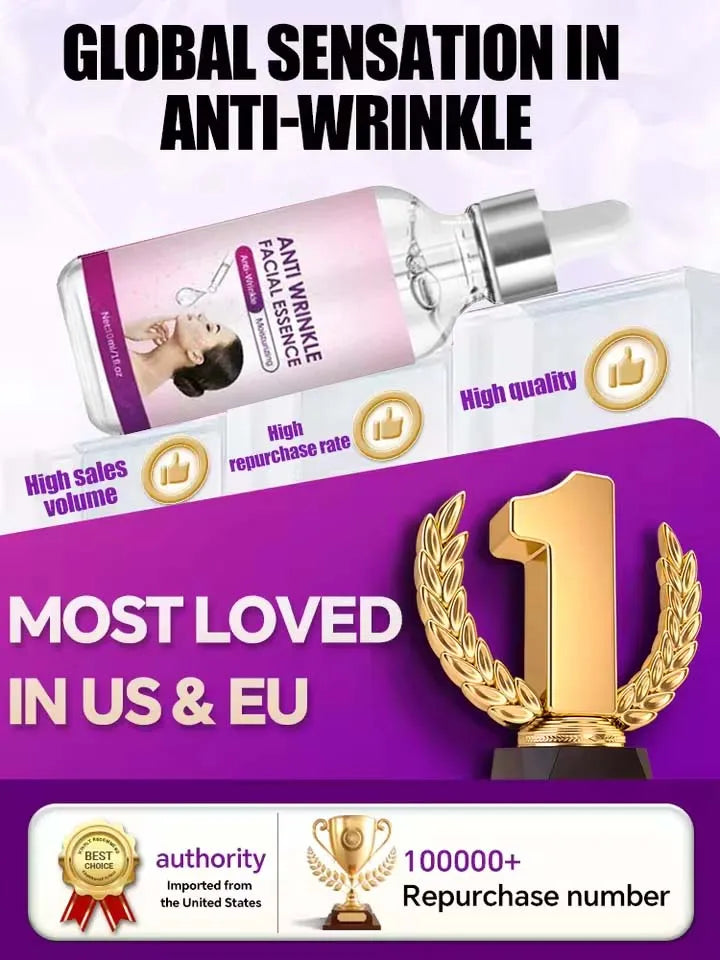 Instant Anti Wrinkle Effect Remove Facial Wrinkles Moisturizing Serum To Fine Lines Around The Eyes Crow's Feet Neck Wrinkle