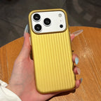 Luxury Phone Case For iPhone 18 17 Pro Max 16 15 14 Plus 13 12 Slim Matte Luggage Striped Textured Corrugated Shockproof Cover