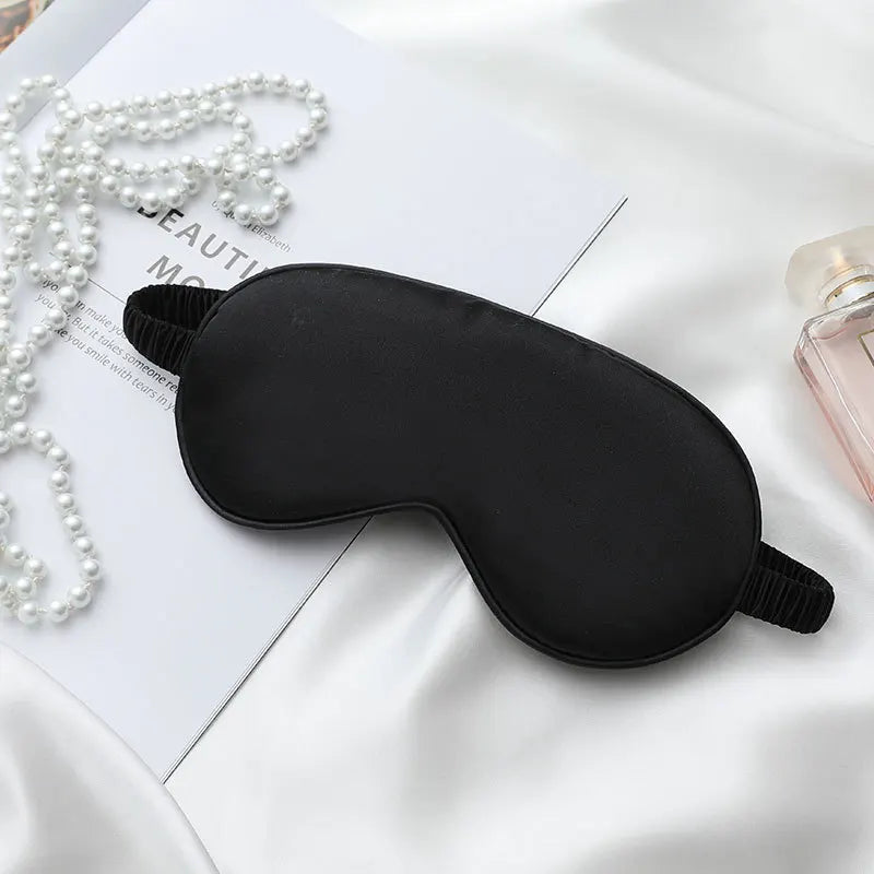 Double-Sided Silk Sleeping Eyeshade Light Blocking Breathable Travel Sleep Eye Mask Shields Protective Safety Goggle Eye Wear