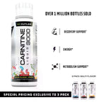 Cutler Nutrition Liquid Carnitine 3000 for Energy and Recovery Support Dietary Fitness Supplement Edible Healthcare Vitamin