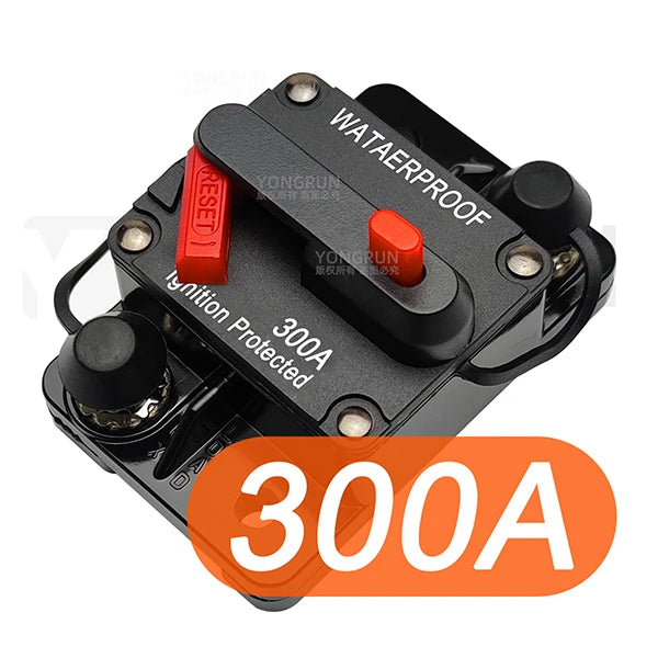 Circuit Breaker 20A to 300A Manual Reset for Car Audio System Waterproof Marine Circuit Breaker Reset Fuse 12V- 48V DC 40A 60A