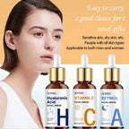 SEYHZE Day Night Vitamin C + Retinol + Hyaluronic Acid Essence Set with Collagen Aloe Vera Marshmallow 48hr Moisture Lock Skin B