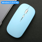 Wireless Mouse Dual Modes Bluetooth-compatibl 2.4G Portable Office Mouse for Laptop Notebook PC MacBook Battery Gaming Mouse