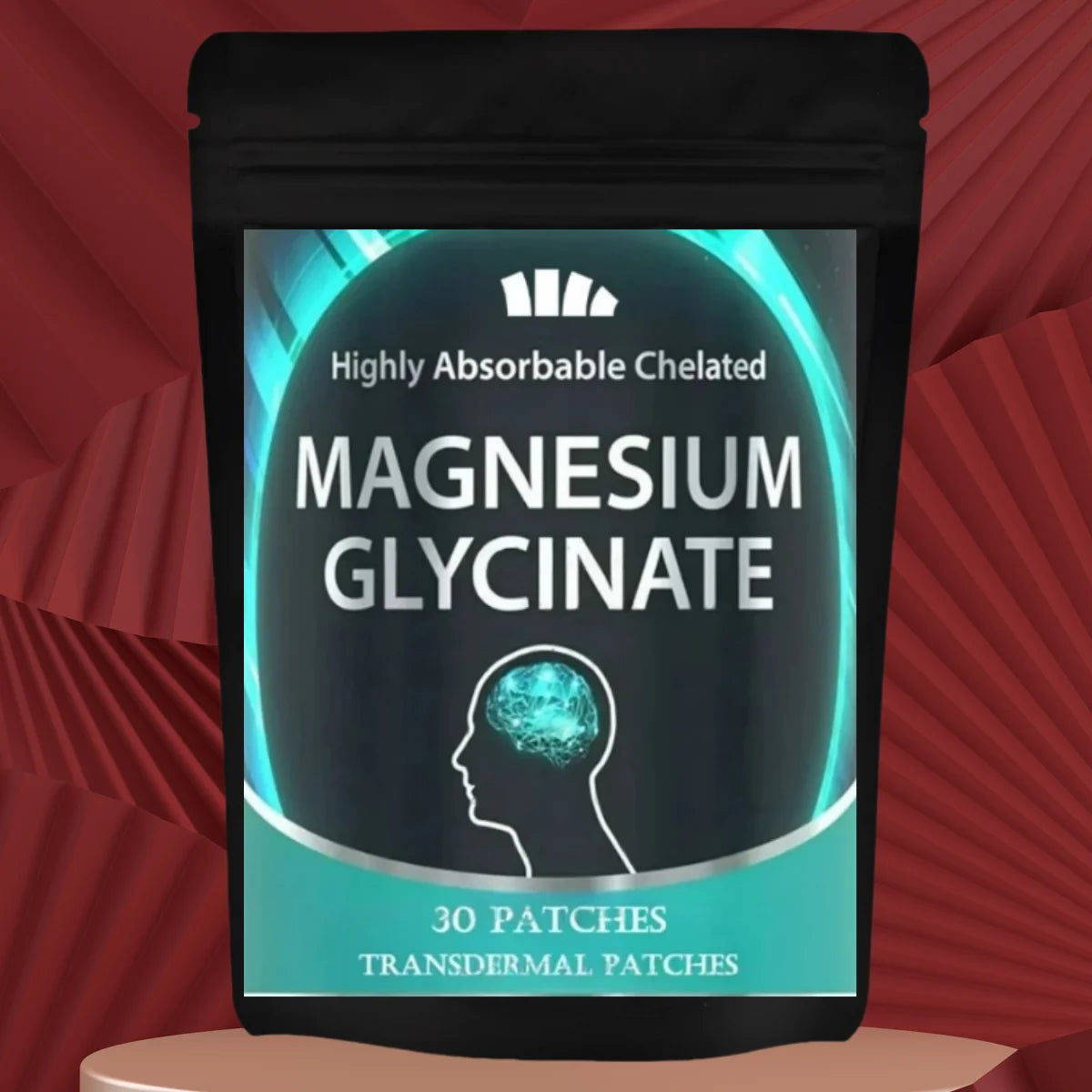 Magnesium Glycinate Transdermal Patches for Stress, Nerves, Sleep, Muscles, Metabolism 30 Patches