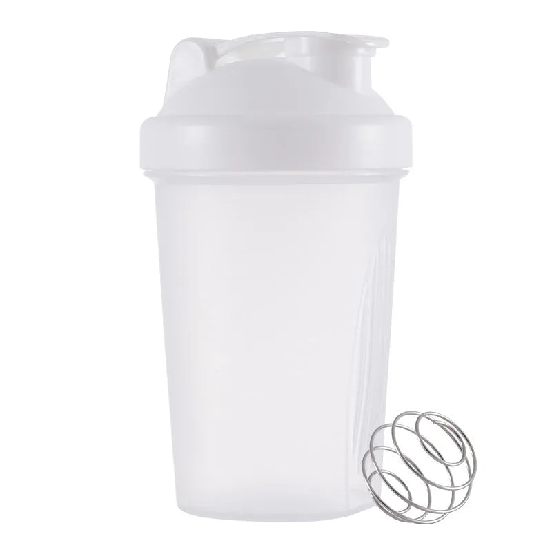 400ML Shaker Bottles Colorful  Whey Protein Powder Mixing Bottle Fitness Gym Shaker Outdoor Portable Plastic Drink Cup